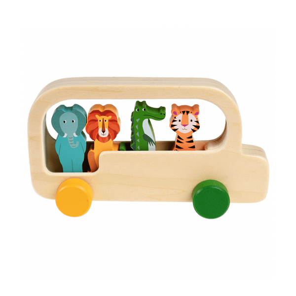 Rex Colourful Creatures Wooden Bus