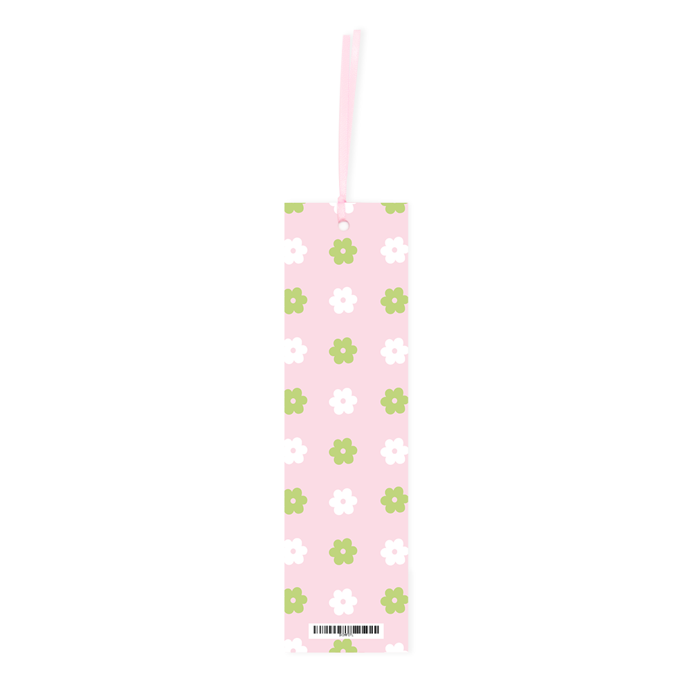 ibizaspeedcharter Double Sided Bookmark Flower Check Pink/Lime