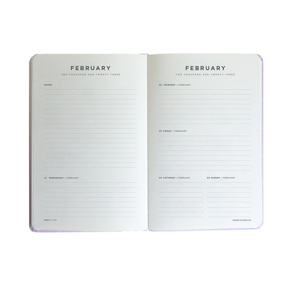 Frank Stationery 2024 Weekly Planner Scribble Blue
