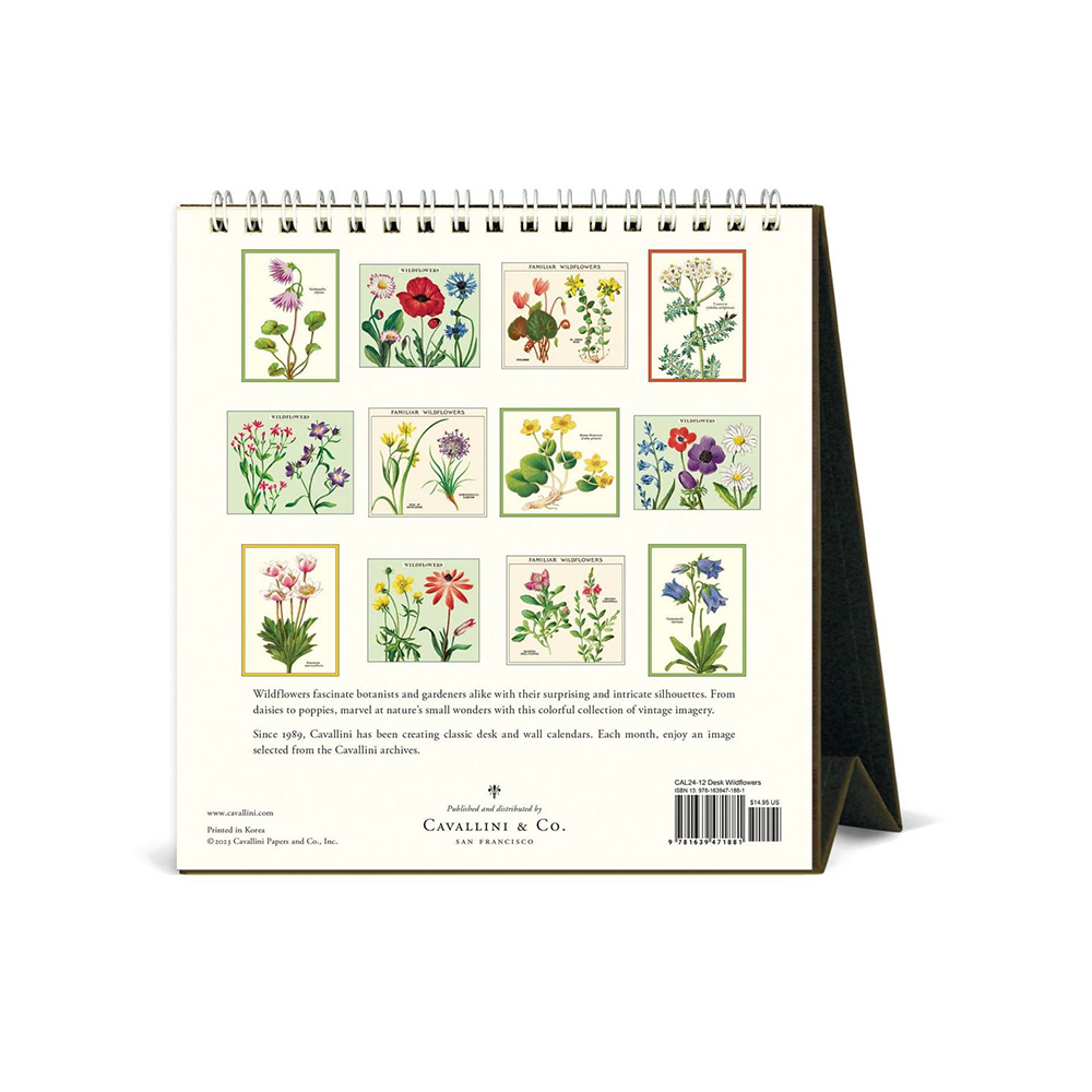 Cavallini 2024 Desk Calendar Wildflowers