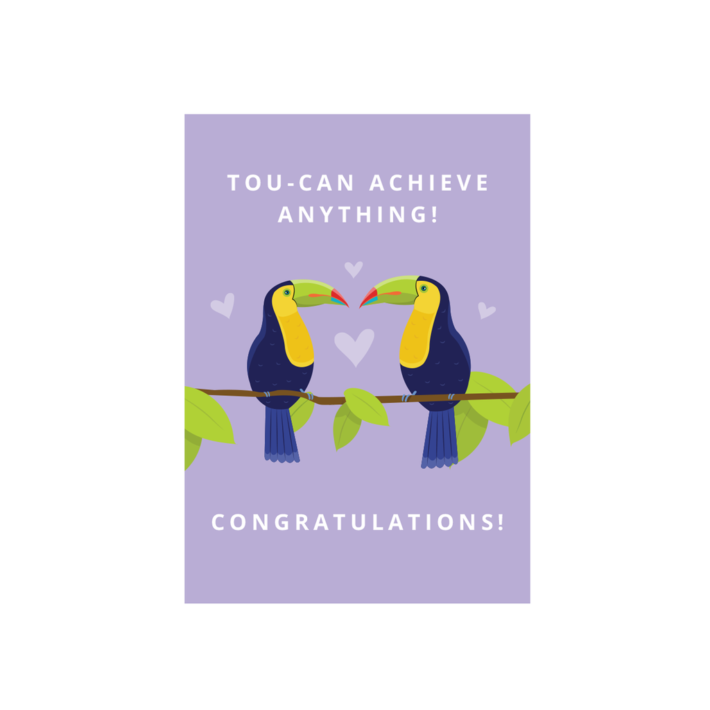 ibizaspeedcharter Cutie Animal Pun Card Toucan Congratulations