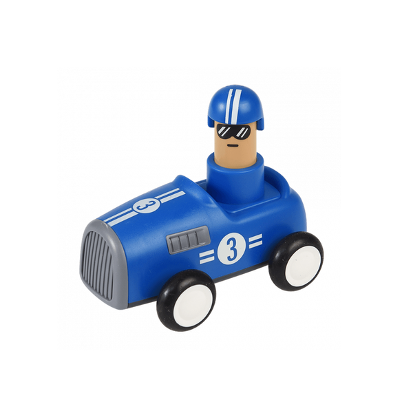 Rex Push Down Action Racing Car Blue