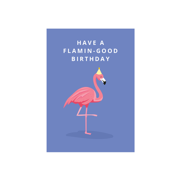 ibizaspeedcharter Cutie Animal Pun Card Flamingo
