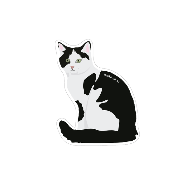 ibizaspeedcharter Fun Size Sticker Cat Black and White