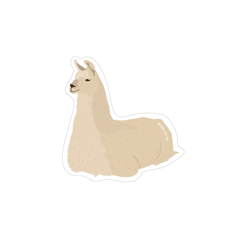 ibizaspeedcharter Fun Size Sticker Llama Sitting