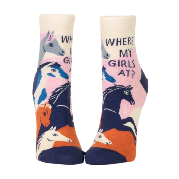 Blue Q Women's Ankle Socks Where My Girls At