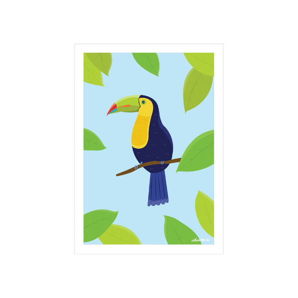 ibizaspeedcharter A4 Art Print Tropical Toucan