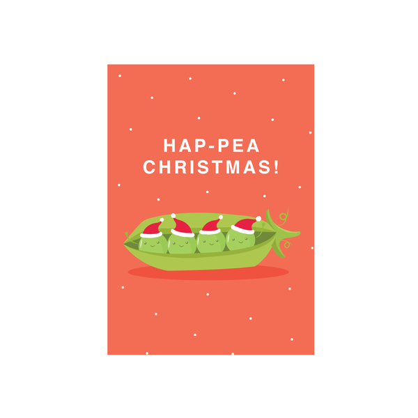ibizaspeedcharter Christmas Card Cutie Food Pun Pea