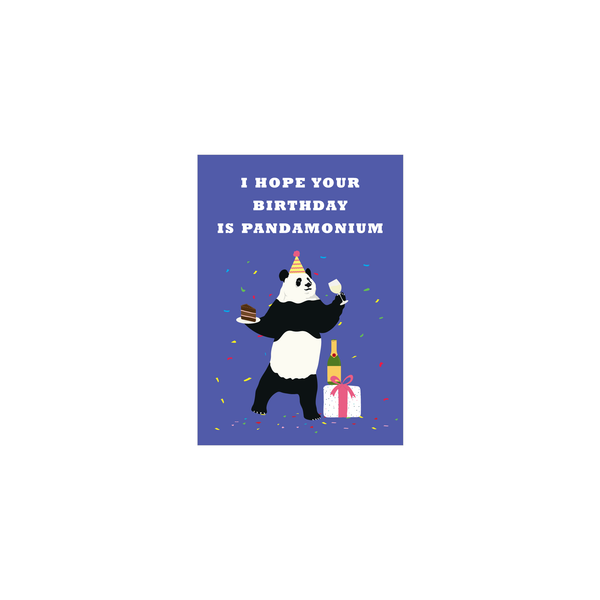 ibizaspeedcharter Mini Card Animal Pun Panda