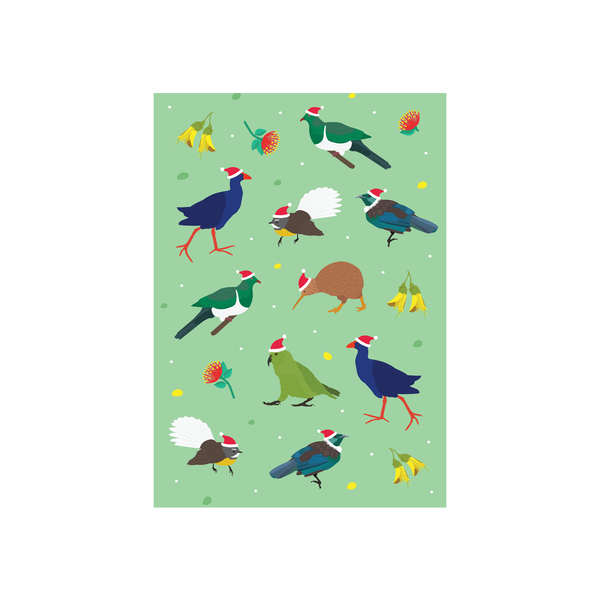 ibizaspeedcharter Christmas Card Animal Pattern NZ Bird