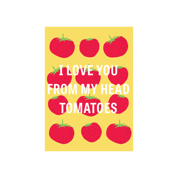 ibizaspeedcharter Fruit Pun Card Head Tomatoes