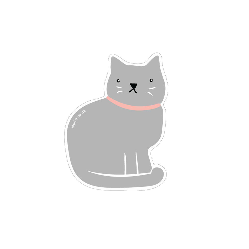 ibizaspeedcharter Fun Size Sticker Cat Grey