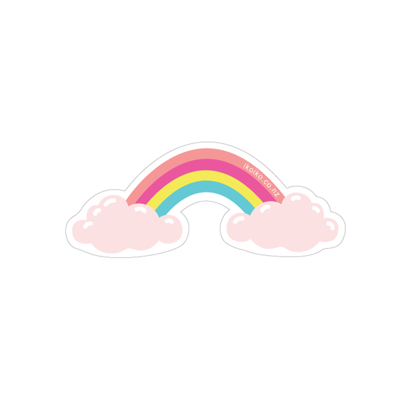 ibizaspeedcharter Fun Size Sticker Rainbow with Clouds