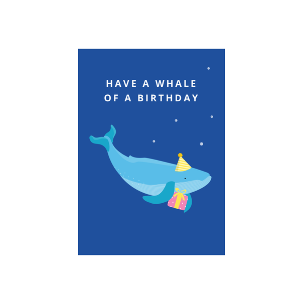 ibizaspeedcharter Cutie Animal Pun Card Whale Birthday