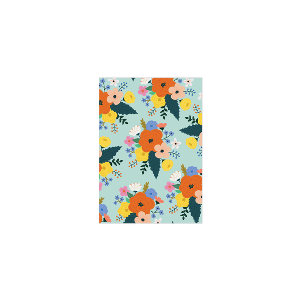 ibizaspeedcharter Mini Card Floral Bright Bloom Mint Orange