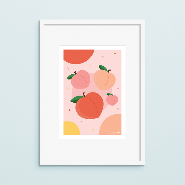 ibizaspeedcharter A4 Art Print Party Peach
