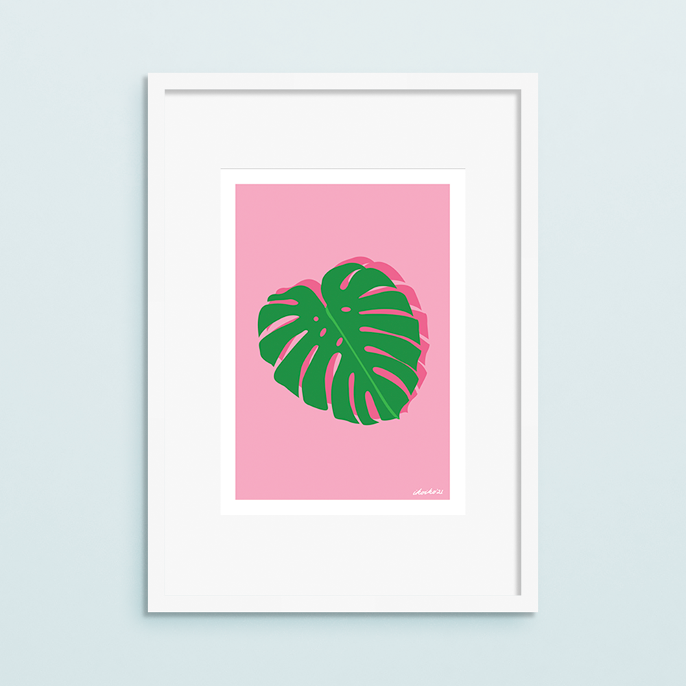ibizaspeedcharter A4 Art Print Tropical Monstera Leaf