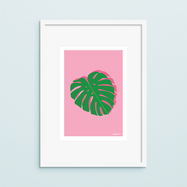 ibizaspeedcharter A4 Art Print Tropical Monstera Leaf