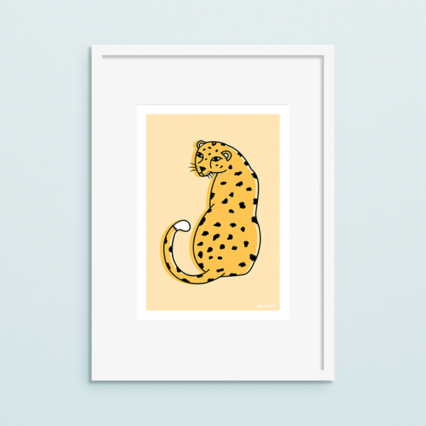 ibizaspeedcharter A4 Art Print Talula Leopard