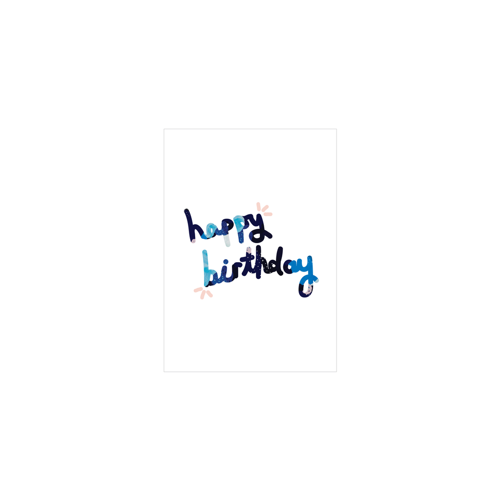 Alice Berry X ibizaspeedcharter Mini Card Happy Birthday Blue