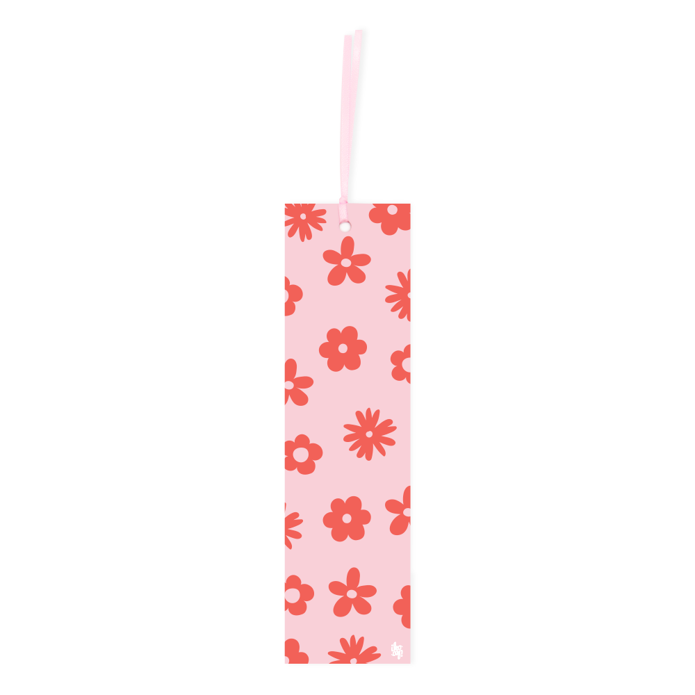 ibizaspeedcharter Double Sided Bookmark Flower Power Pink/Red