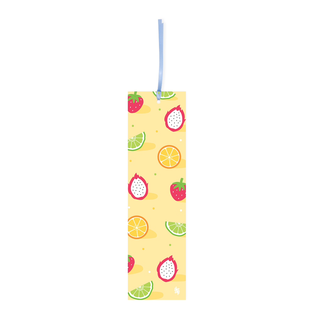 ibizaspeedcharter Double Sided Bookmark Tropical Fruit Yellow/Pink