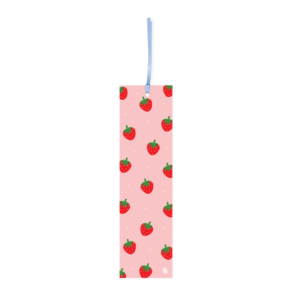 ibizaspeedcharter Double Sided Bookmark Strawberries Pink/Blue