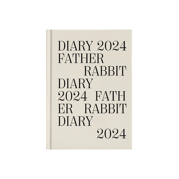 *PRE ORDER* Father Rabbit 2024 Daily Diary Ivory