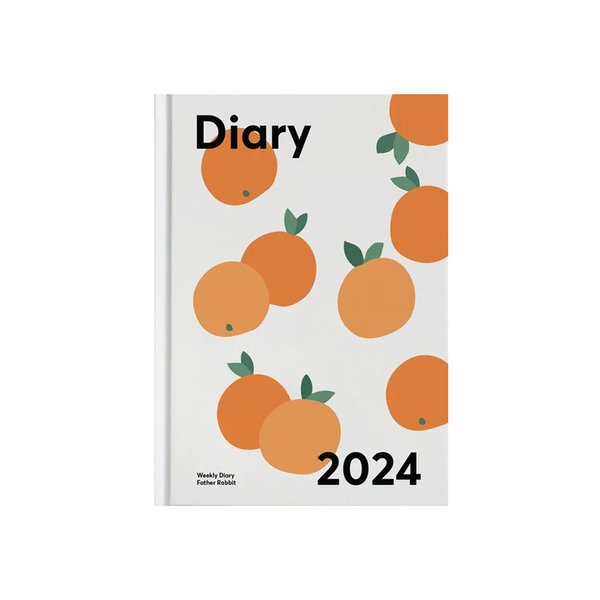 *PRE ORDER* Father Rabbit 2024 Weekly Diary Oranges