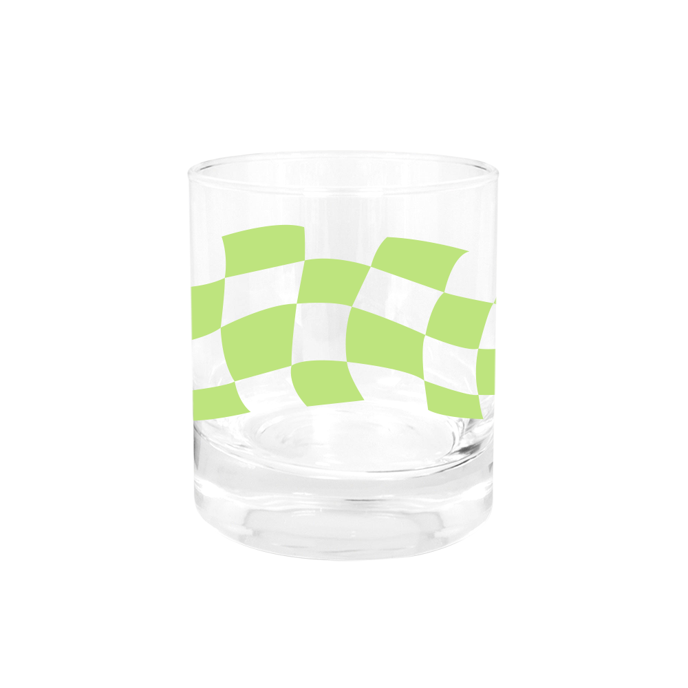ibizaspeedcharter Glass Tumbler Checkered Green