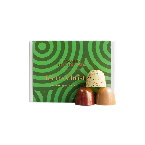 House of Chocolate Christmas Bonbon Selection Pack of 6