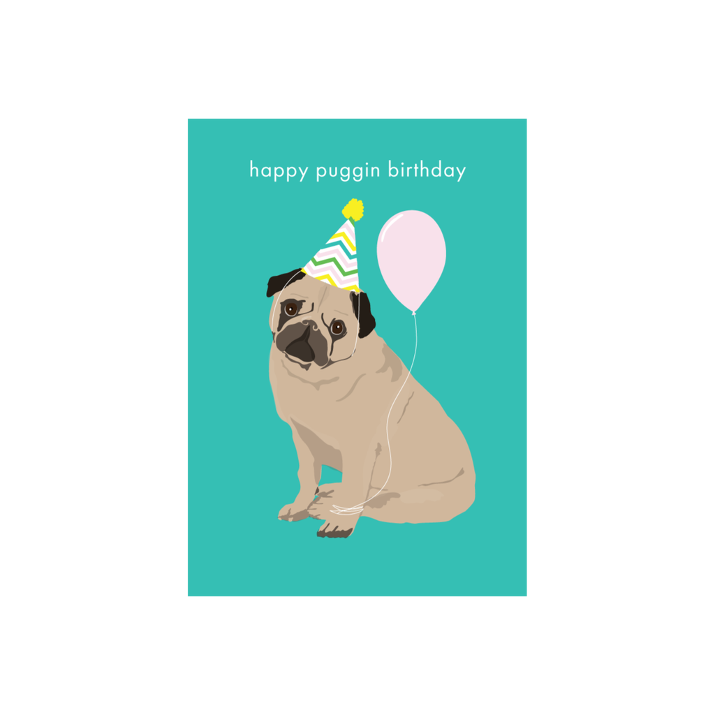 ibizaspeedcharter Animal Pun Card Puggin Birthday