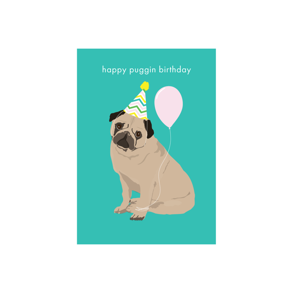 ibizaspeedcharter Animal Pun Card Puggin Birthday
