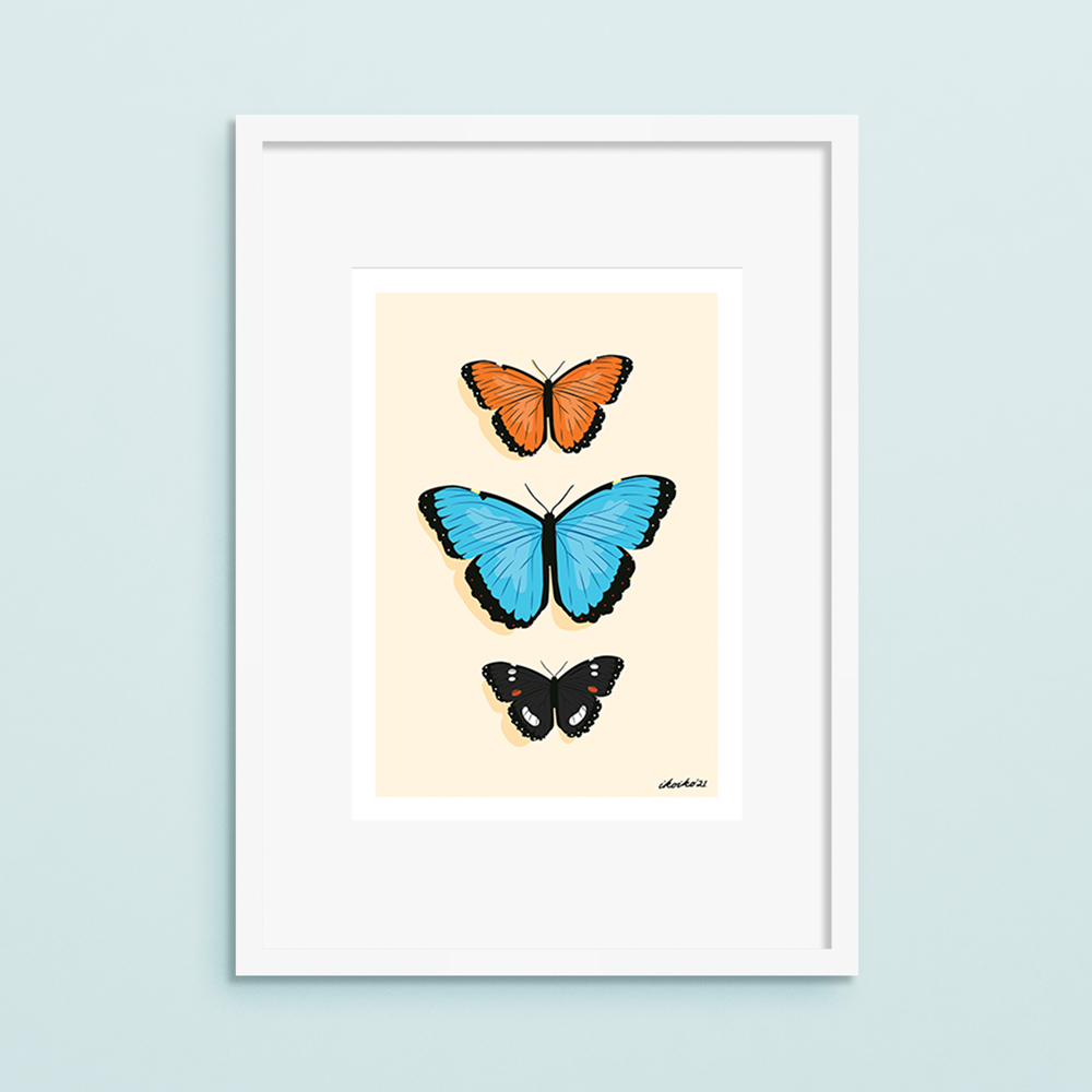 ibizaspeedcharter A4 Art Print Butterfly Chart