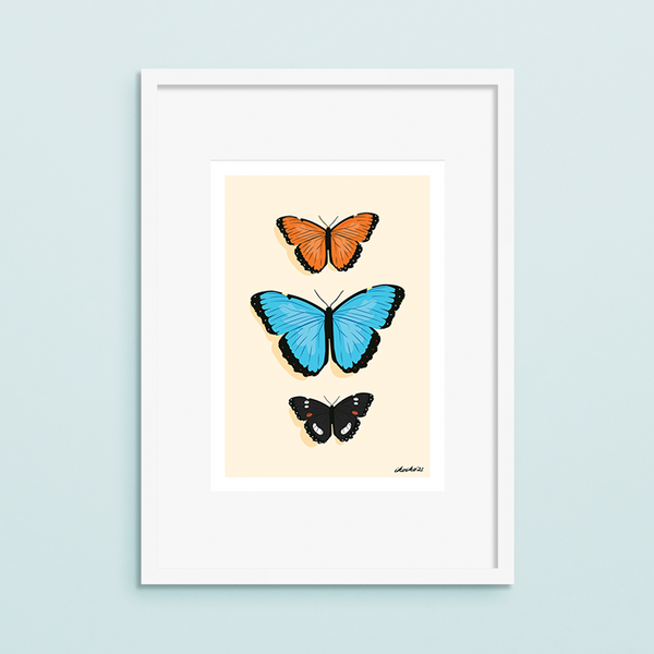 ibizaspeedcharter A4 Art Print Butterfly Chart