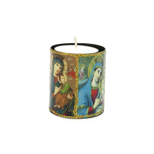 Mexican Candle in Tin Holder Saint