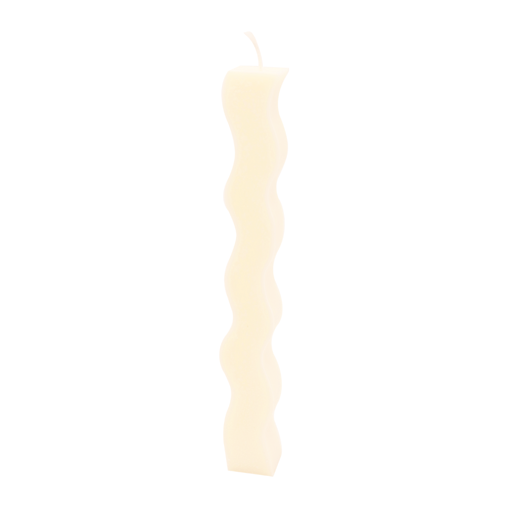 Haly Wiggly Squiggly Candle White