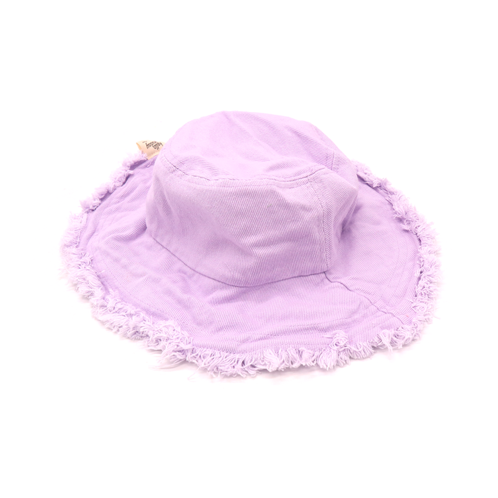 Hello Friday Wide Brimmed Bucket Hat Mauve