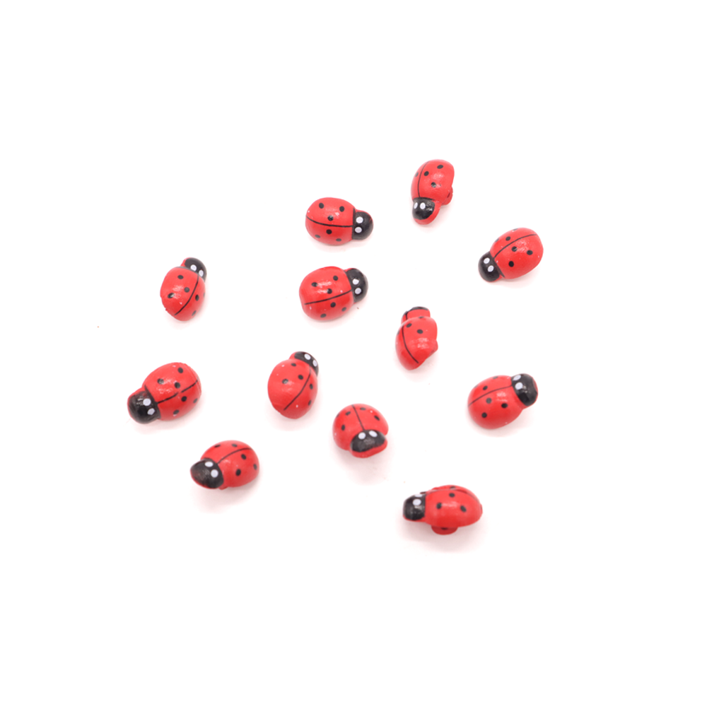 Craft Bead Ladybirds pack of 12