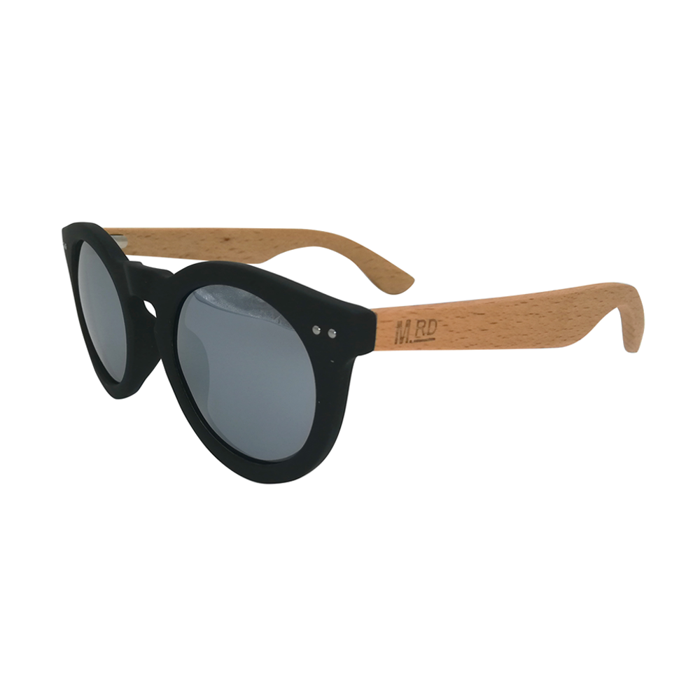 Moana Road Sunnies Grace Kelly Black with Silver Reflective Lens
