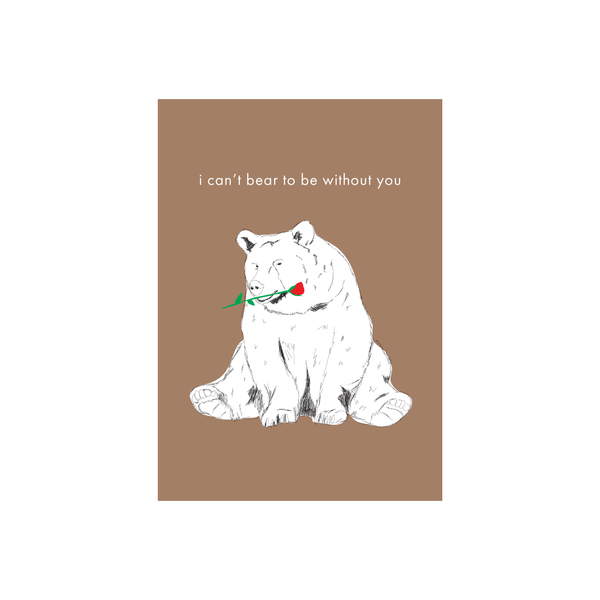 ibizaspeedcharter Animal Pun Card Bear