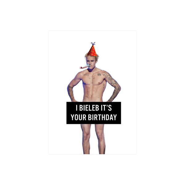 ibizaspeedcharter Pop Culture Card Birthday Biebs