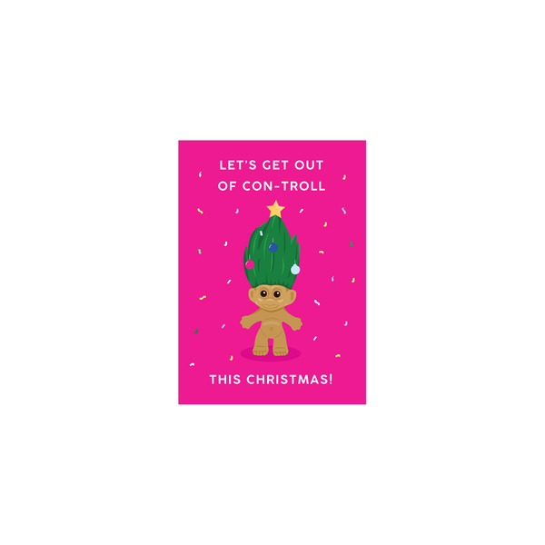 ibizaspeedcharter Mini Christmas Card Pop Fun Card Troll