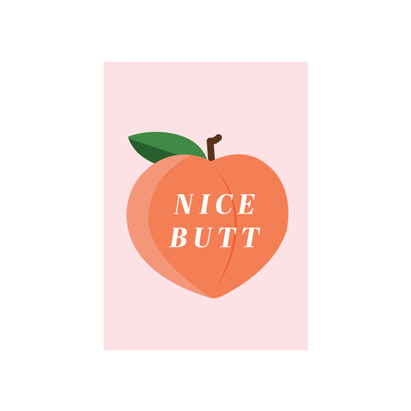 ibizaspeedcharter Pop Fun Valentines Card Peach Butt