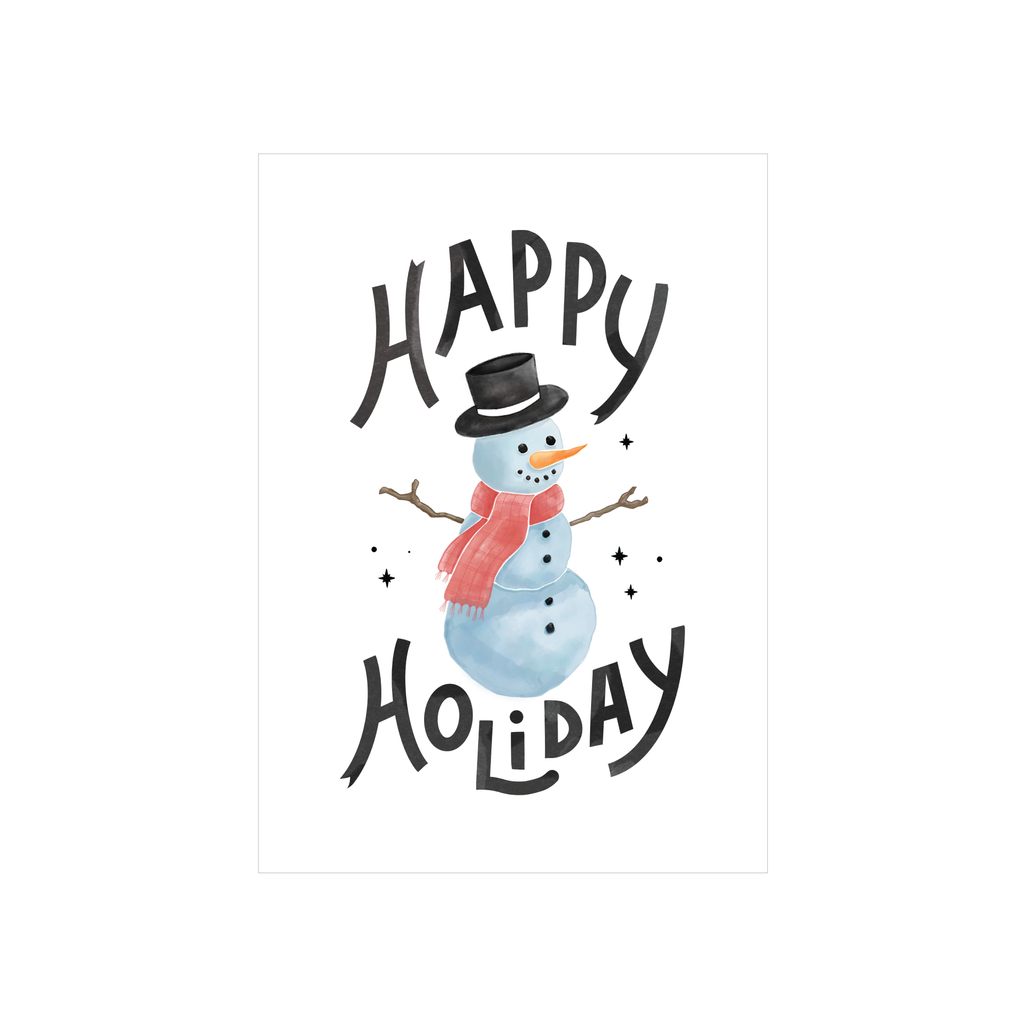 Steer Illustrations X ibizaspeedcharter Christmas Card Snowman White