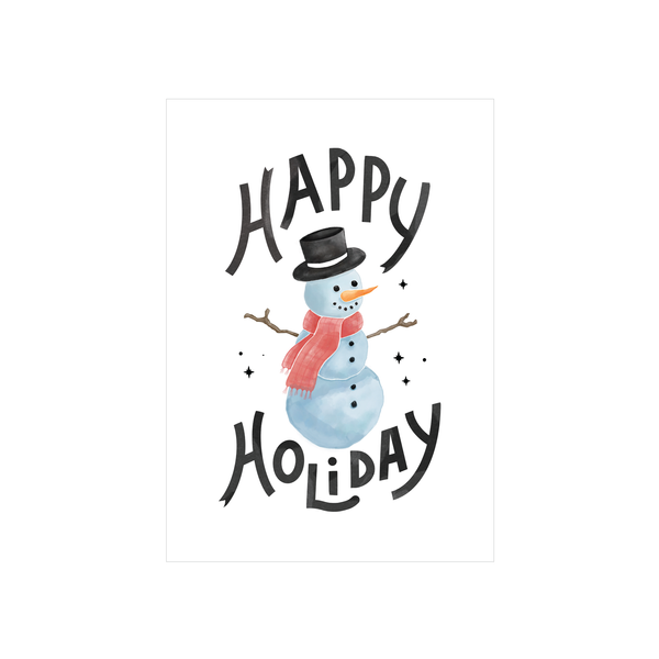 Steer Illustrations X ibizaspeedcharter Christmas Card Snowman White