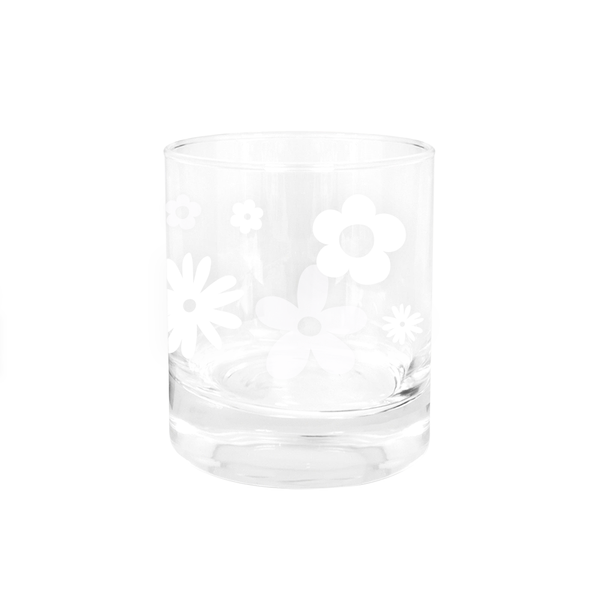 ibizaspeedcharter Glass Tumbler Daisies White