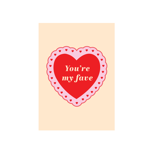 ibizaspeedcharter Pop Fun Valentines Card You're My Fav
