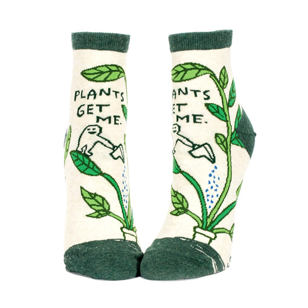 Blue Q Socks Women's Ankle Socks Plants Get Me