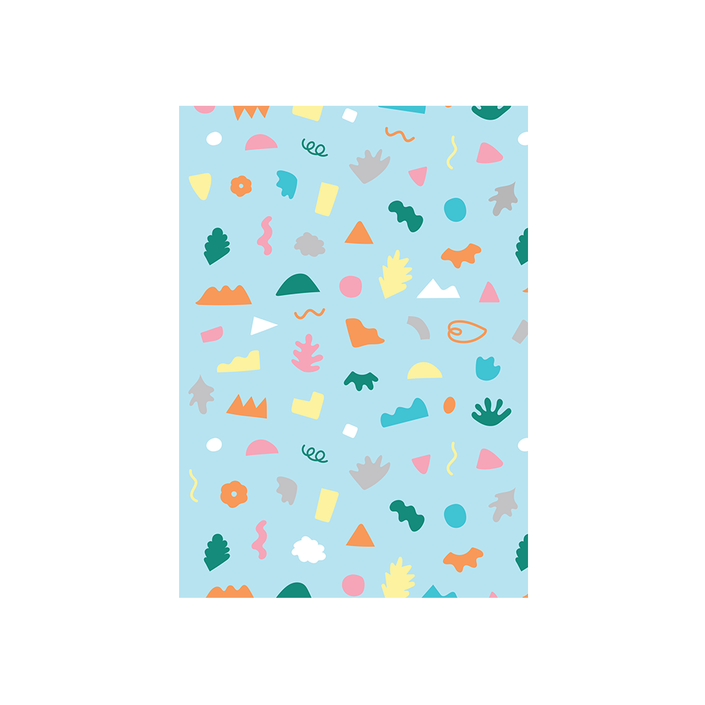 ibizaspeedcharter Abstract Card Shapes and Squiggles Light Blue